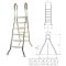 Kétágú rozsdamentes létra 5+5 fokos