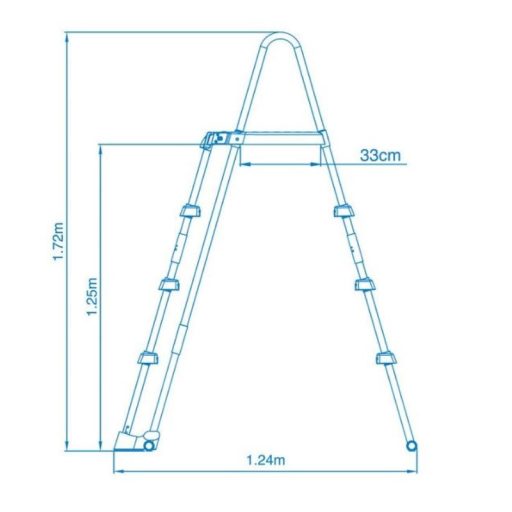 Intex medence létra 120 cm levehető lépcsőkkel #28076