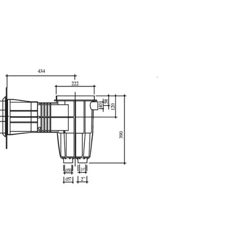 Szkimmer fóliás STD XL 6/4"BM / D50
