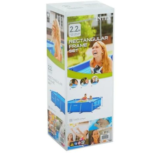 Intex Szögletes fémvázas medence 2,2m x 1,5m x 0,6 m #28270
