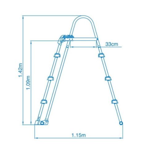 Intex medence létra 90-107 cm levehető lépcsőkkel #28075