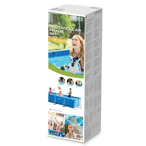 Intex Szögletes fémvázas medence 4,5m x 2,2m x 0,84 m #28273