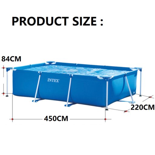 Intex Szögletes fémvázas medence 4,5m x 2,2m x 0,84 m #28273