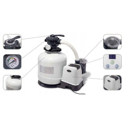 Intex homokszűrős vízforgató sóbontóval és Elektrolízis generátorral nagy #26680