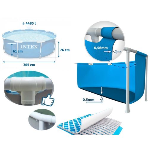 Intex Fémvázas medence vízforgatóval #28202