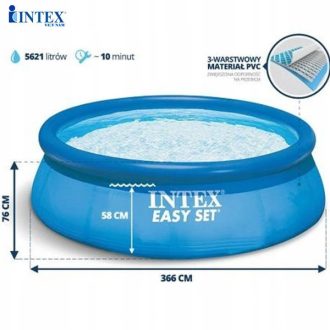 Intex puhafalú medence (3,66 x 76cm) #28130