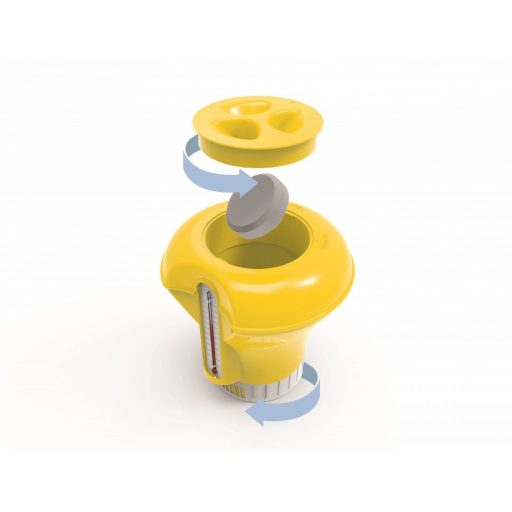 Bestway úszó vegyszeradagoló hőmérővel "sárga" #58209