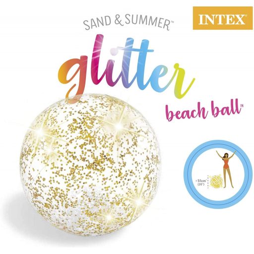 Intex strandlabda "átlátszó glitteres - arany" #58070