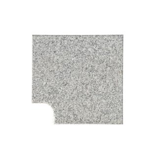 Gránit medence szegélykő sarokelem - Silver színben - 33