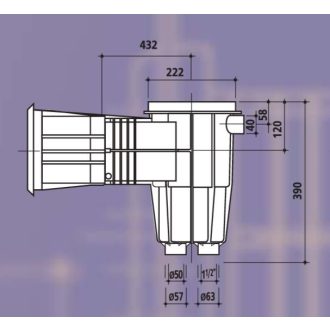 Betonos szkimmer hosszúnyakú