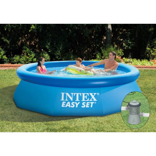 Intex puhafalú medence (3,05m x 76 cm) papírszűrős vízforgatóval #28122