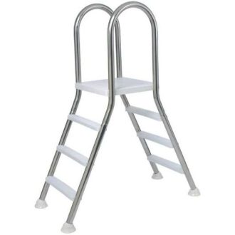 Kétágú rozsdamentes létra 3+3 fokos