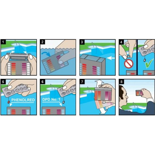 pH és szabad klór tesztkészlet