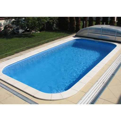 Műkő medence szegélykő - Szakállas bálna profil - Fokozottan csúszásmentes