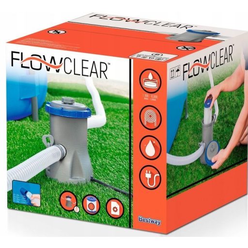 Bestway papírszűrős vízforgató 2m3/h #58383