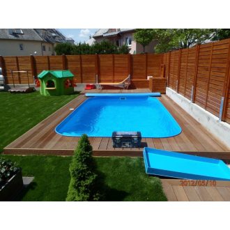   5 m x 3 m x 1,2 m - Szögletes Polipropilén műanyag medence