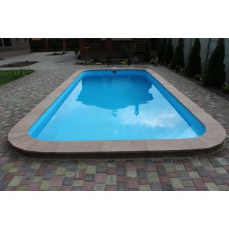   6 m x 3 m x 1,5 m - Szögletes Polipropilén műanyag medence