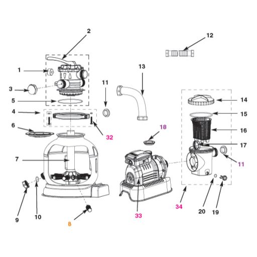 Intex homokszűrős vízforgató 10 m3/h #26652