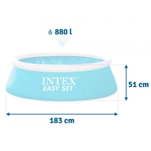 Intex puhafalú gyerek medence (1,83m x 51 cm) #28101