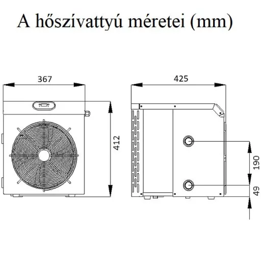 Fairland SHP03 Mini medence hőszivattyú 3,5 kW