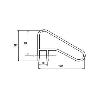 Medence korlát - 920 x 1405 cm