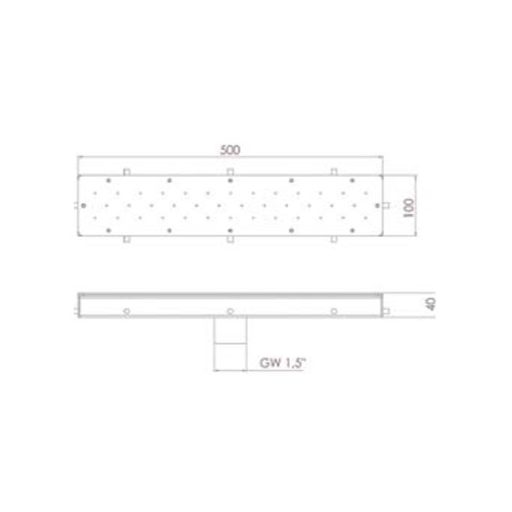 Pezsgőlap betonos medencéhez, 500mm