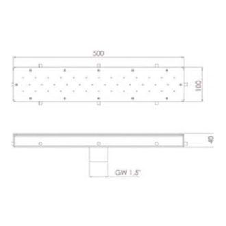 Pezsgőlap fóliás medencéhez, 500mm