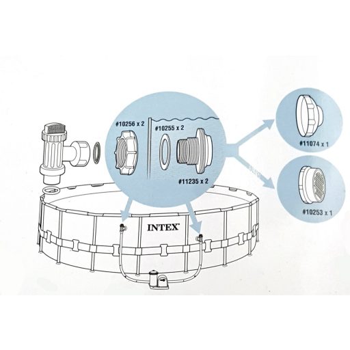 Intex falátvezetőhöz kontraanya #10256