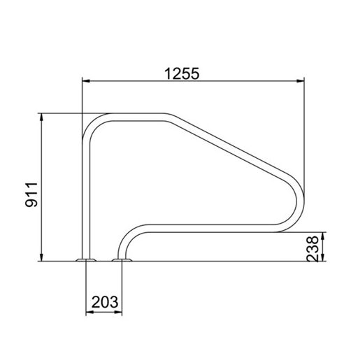 Medence korlát - 911 x 1255 cm