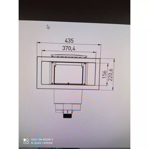 Design szkimmer betonos/fóliás A400 szürke 6/4"BM / 2"KM / D50