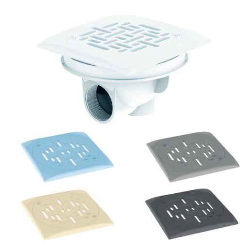 Padlóürítő színes rácsokkal fehér