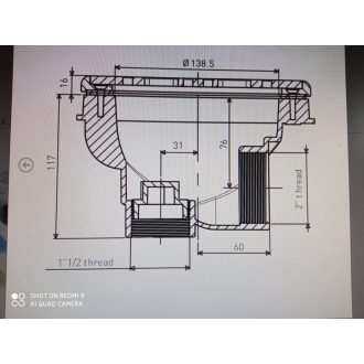 Padlóürítő színes rácsokkal szürke