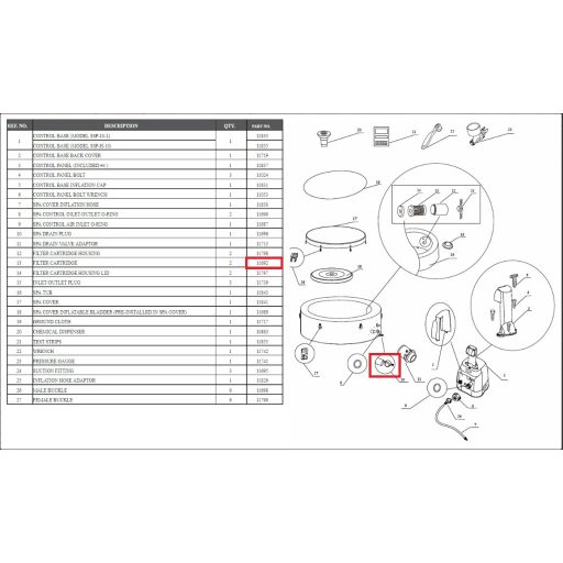 Gumitömítés Intex jakuzzihoz #11699