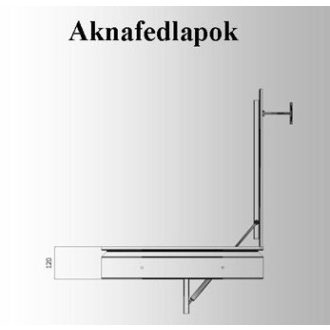 Aknafedlap - teleszkópos 800x800