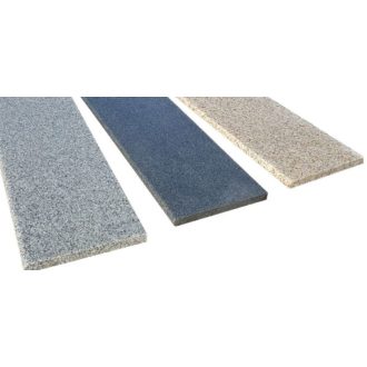   Gránit medence szegélykő egyenes elem - Antracit színben - 33 cm széles