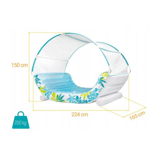 INTEX Trópusi luxusmatrac baldachinnal #56294