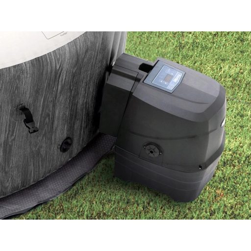 INTEX PureSPA Greywood Deluxe jacuzzi 4 személyes kerek 196 x 71 cm szürke / fehér #28440