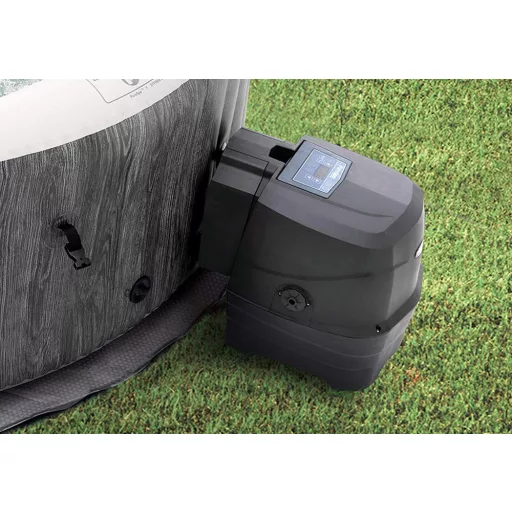 INTEX PureSPA Greywood Deluxe jacuzzi 6 személyes kerek 216 x 71 cm szürke / fehér #28442