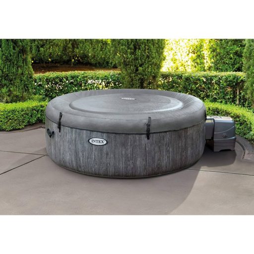 INTEX PureSPA Greywood Deluxe jacuzzi 6 személyes kerek 216 x 71 cm szürke / fehér #28442