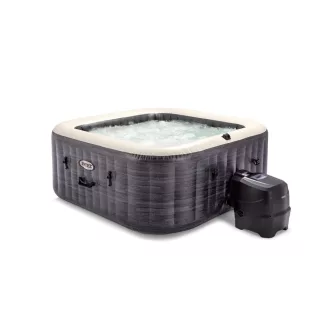   INTEX PureSpa Greystone Deluxe jakuzzi 4 személyes szögletes 175 x 175 x 71 cm szürke / fehér #28450