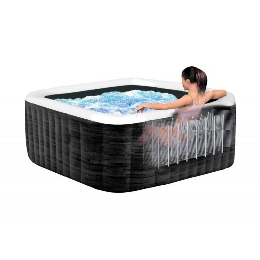 INTEX PureSpa Greystone Deluxe jakuzzi 4 személyes szögletes 175 x 175 x 71 cm szürke / fehér #28450