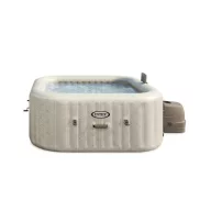  INTEX PureSpa Chevron Deluxe jakuzzi 4 személyes szögletes 175 x175 x 71cm bézs / fehér #28446