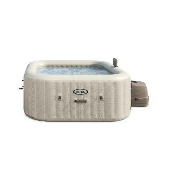   INTEX PureSpa Chevron Deluxe jakuzzi 4 személyes szögletes 175 x175 x 71cm bézs / fehér #28446