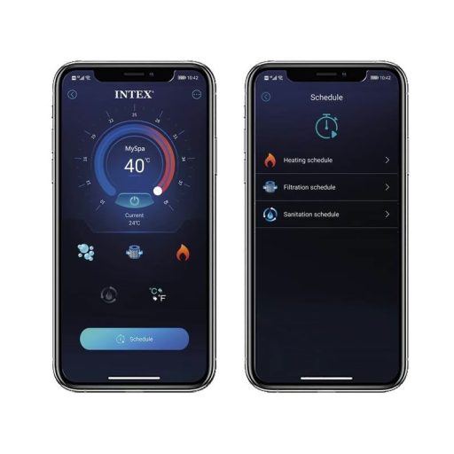 INTEX PureSpa Chevron Deluxe jakuzzi 4 személyes szögletes 175 x175 x 71cm bézs / fehér #28446