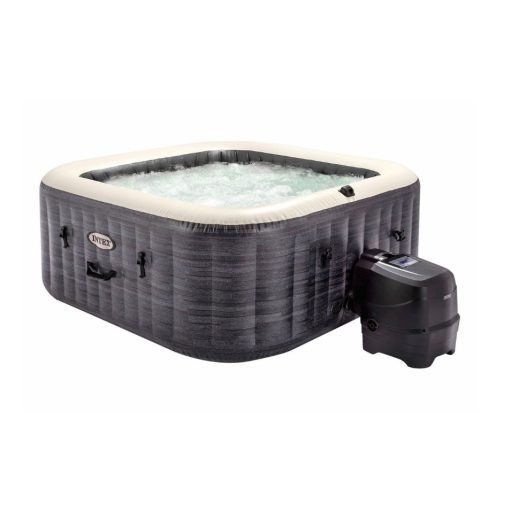 INTEX PureSpa Greystone Deluxe jakuzzi 6 személyes szögletes 193 x 193 x 71 cm szürke / fehér #28452