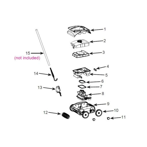 INTEX Robotix Pool Cleaner ZX500R vezeték nélküli automata vízalatti medence porszívó robot #28624