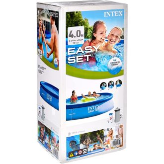   Intex puhafalú medence (3,96m x 84 cm) papírszűrős vízforgatóval #28142