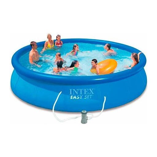 Intex puhafalú medence (3,96m x 84 cm) papírszűrős vízforgatóval #28142