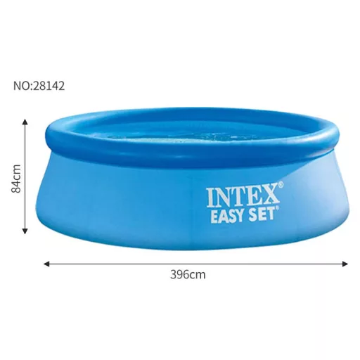 Intex puhafalú medence (3,96m x 84 cm) papírszűrős vízforgatóval #28142